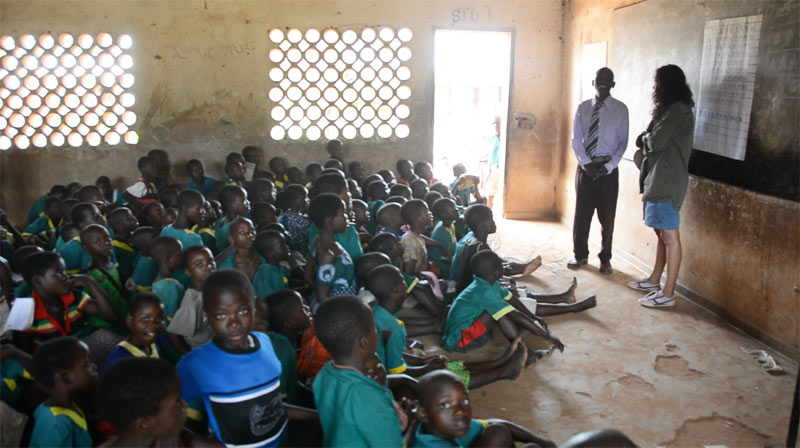 Una de las aulas de una escuela de Malawi